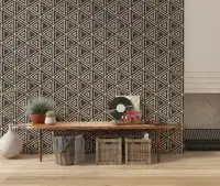 Mudcloth Inspired Geometric Triangle Wallpaper