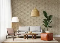 Mudcloth Inspired Geometric Triangle Pattern Wallpaper