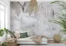 Abstract Textured Grey Wall Mural 4