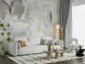 Abstract Textured Grey Wall Mural 5