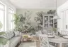 Greyscale Marine Life Engraving Wall Mural 3