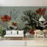 Vintage Etched Goldfish and Coral Reef Wall Mural 2