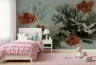 Vintage Etched Goldfish and Coral Reef Wall Mural 3