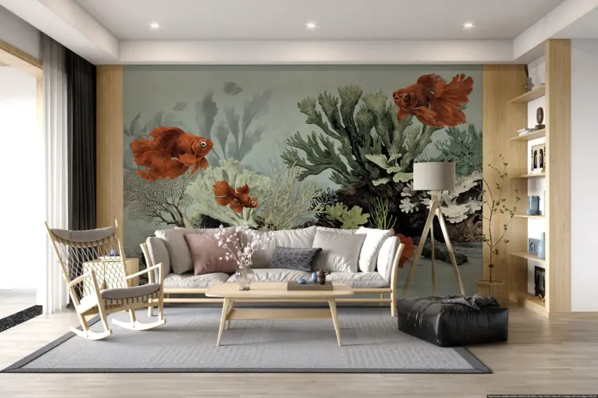 The Aquarium - Seafoam Wall Mural