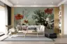 Vintage Etched Goldfish and Coral Reef Wall Mural 5