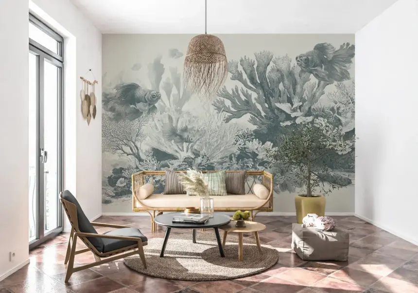 The Aquarium - Teal Wall Mural