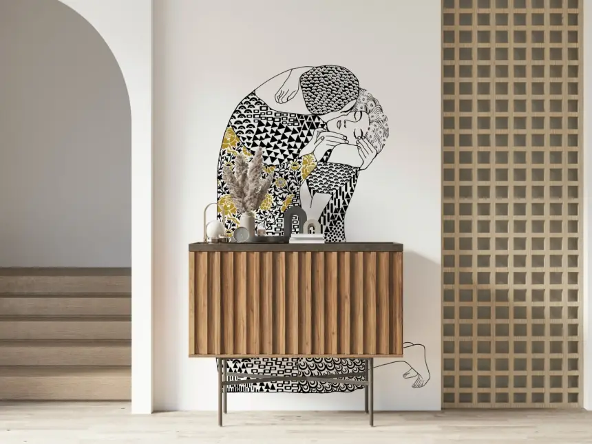 The Kiss Wall Mural