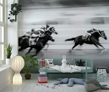 Dynamic Horse Race Motion Blur Wall Mural