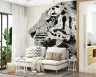 Contemporary Ink Splatter Tiger Wall Mural 2