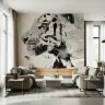 Contemporary Ink Splatter Tiger Wall Mural 3
