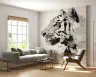 Contemporary Ink Splatter Tiger Wall Mural 1