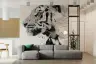 Contemporary Ink Splatter Tiger Wall Mural 4