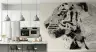 Contemporary Ink Splatter Tiger Wall Mural 5