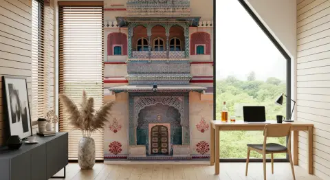Rajasthani Palace Facade Wall Mural