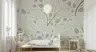 Organic Leaf Outline Botanical Wall Mural 4
