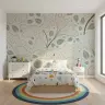 Organic Leaf Outline Botanical Wall Mural 5