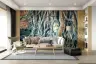 Serene Buddha Head in Ancient Roots Wall Mural 4