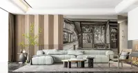 Monochrome Stonegates Teddy Bear Shop Wall Mural