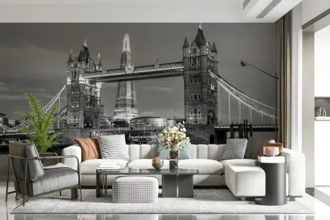 Iconic London Tower Bridge Cityscape Wall Mural