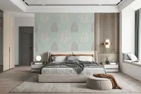 Elegant Mughal Ogee Leaf Pattern Wallpaper