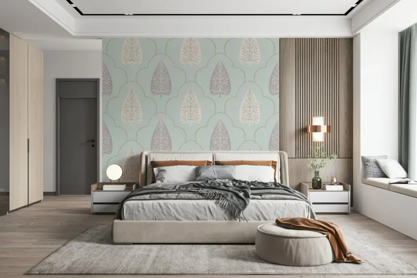 Tranquil Trellis Wallpaper