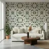 Olive Green Geometric Triangle Wallpaper 1