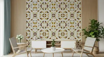 Modern Geometric Triangles Pattern Wallpaper