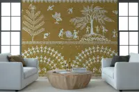 Traditional Warli Art Wall Mural
