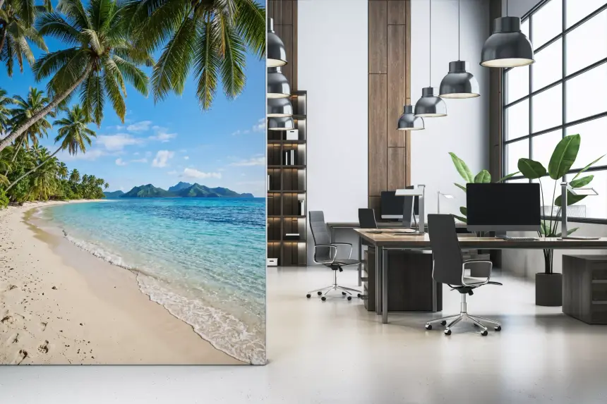 Tropical Beachside Serenity Wall Mural