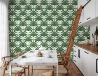 Tropical Palm Frond Pattern Wallpaper
