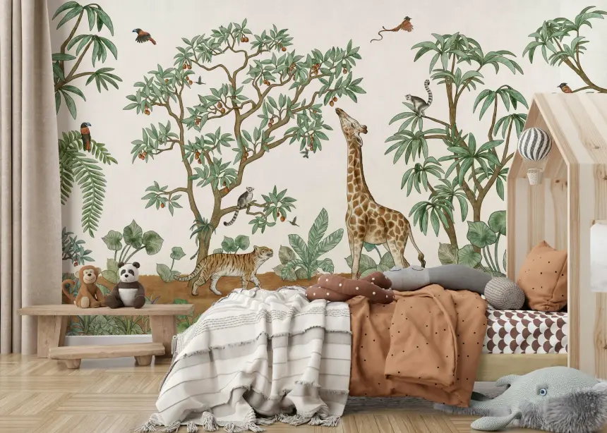 Tropical Menagerie Wall Mural