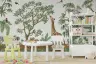 Whimsical Jungle Animal Kingdom Wall Mural 4