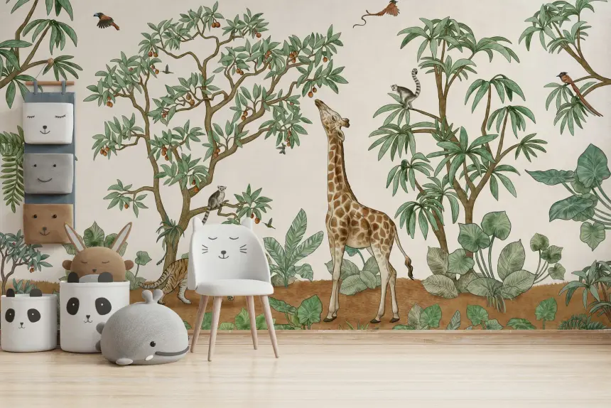 Tropical Menagerie Wall Mural