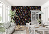 Abstract Multicolored Foliage Wallpaper