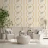 Bohemian Palm Tree Vertical Stripe Wallpaper 2