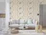 Bohemian Palm Tree Vertical Stripe Wallpaper 1