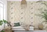Bohemian Palm Tree Vertical Stripe Wallpaper 3