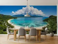 Tropical Island Bay Beach Scenic Wall Mural