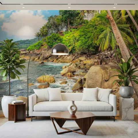 Tropical Coastal Paradise Wall Mural