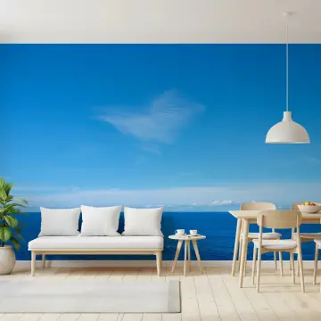 Expansive Blue Ocean Horizon Wall Mural