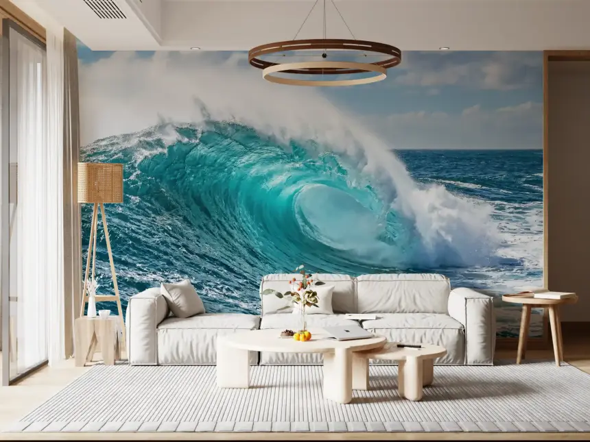 Turquoise Wave Majesty Wall Mural
