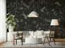 Enchanted Forest Animals Grayscale Wall Mural 1
