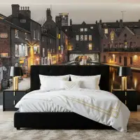 Urban Canal at Twilight Wall Mural