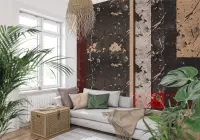 Textured Abstract Stripe Wallpaper Mural