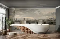 London Cityscape Thames River Wall Mural