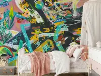 Whimsical Urban Space Kids' Wall Mural