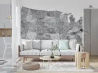 Grayscale USA Map Watercolor Wall Mural