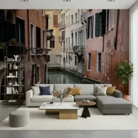 Historic Venetian Canal Wall Mural