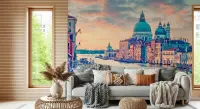 Vibrant Venetian Grand Canal Cityscape Wall Mural