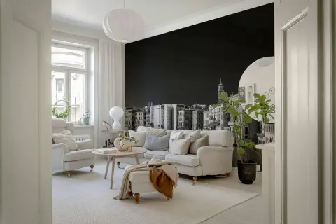 Venetian Grand Canal Monochrome Wall Mural